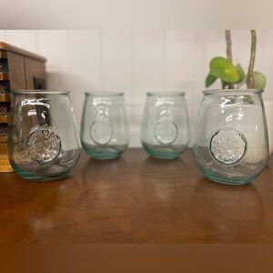 4 Green Vidrios San Miguel Authentic 100% Real Recycled Glass Tumblers